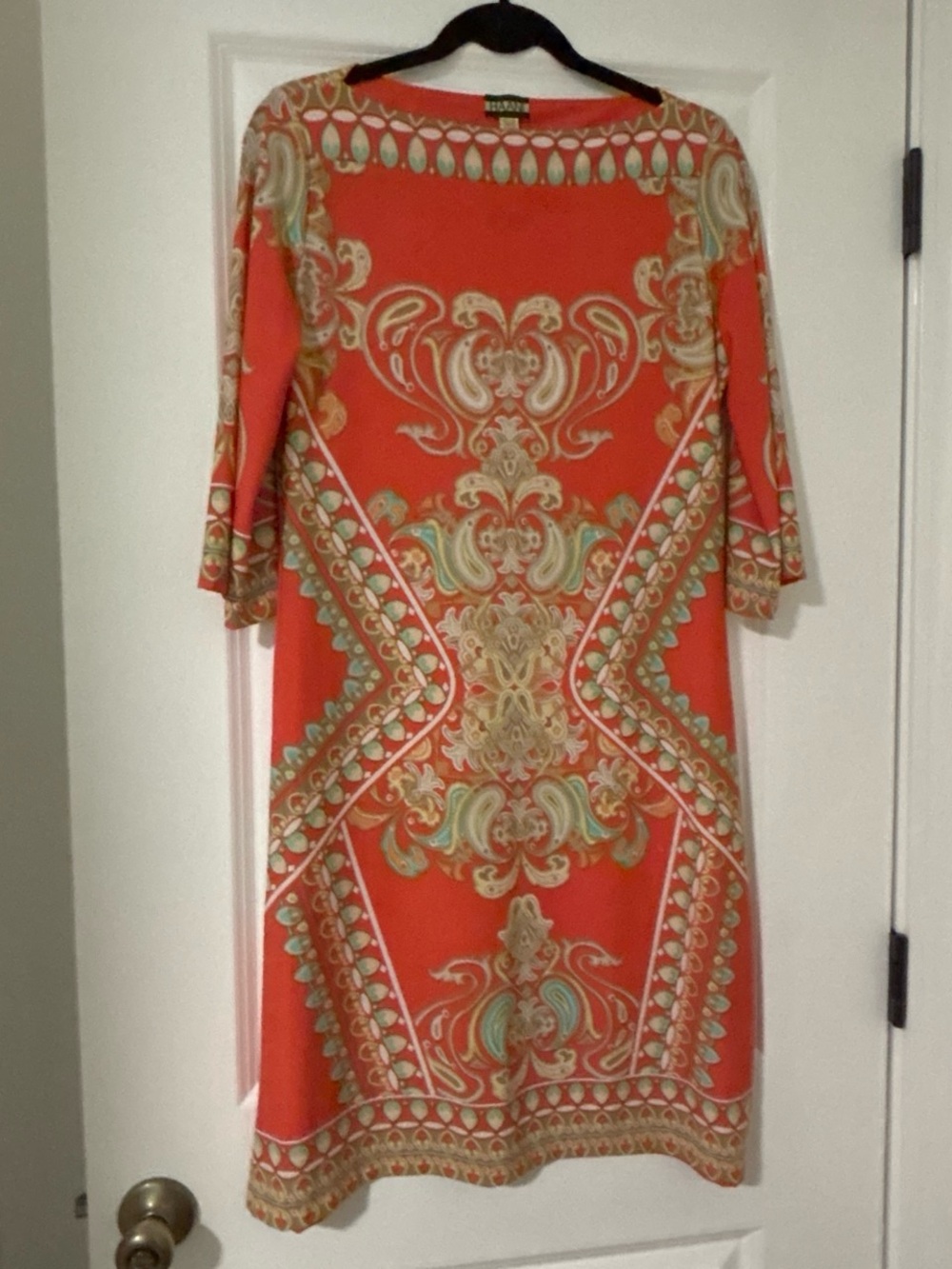 Haani Coral Paisley-Print Midi Dress